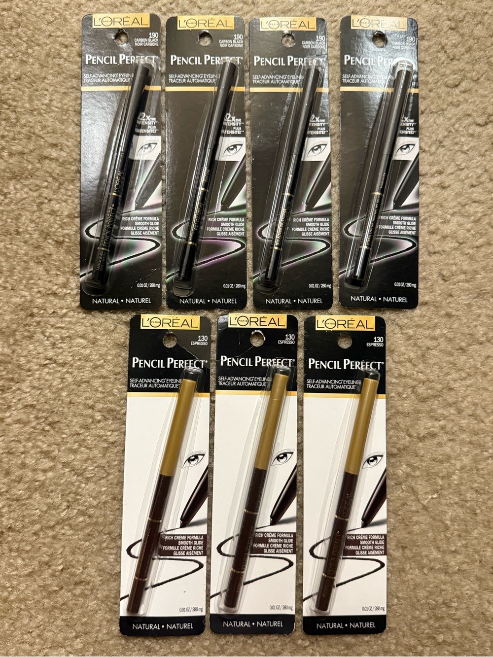 L’Oreal Pencil Perfect Eyeliner (Bundle of 7)